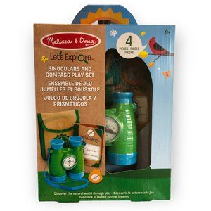 NEW Melissa & Doug Let’s Explore Binoculars & Compass 4 Piece Play Set